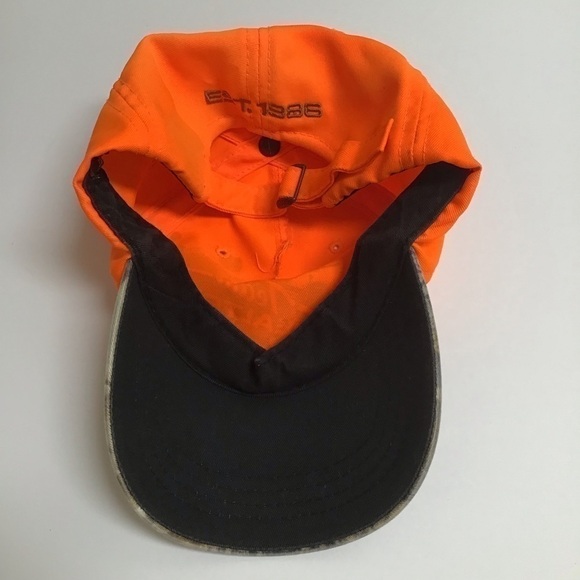 Team Realtree Neon Orange Camo Cap Adult ONE SIZE Baseball Hat Hunting Outdoors - Picture 4 of 15